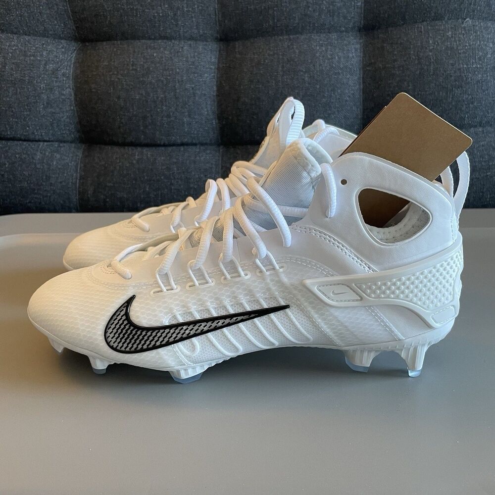 SIZE 9.5 MENS - Nike Huarache 9 Elite Mid LAX Lacrosse Cleats Shoes FD0088-101